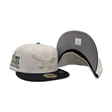 Stone Philadelphia Eagles Black Visor Gray Bottom Super Bowl LIX Champions Side Patch New Era 59Fifty Fitted Hat