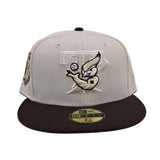 Stone Toronto Blue Jays Brown Visor Gray Bottom 30th Season Side Patch New Era 59Fifty Fitted