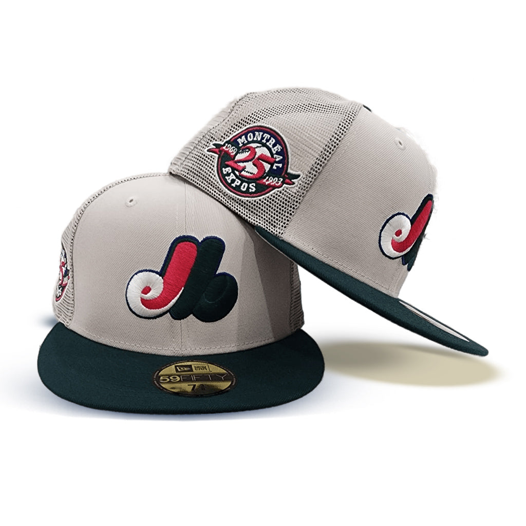 Stone Trucker Montreal Expos Dark Green Visor Gray Bottom 25th Anniver –  Exclusive Fitted Inc.