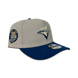 Stone Toronto Blue Jays Sea Blue Visor Curved Brim Gray Bottom 30th Season Side Patch New Era 9Fifty Snapback