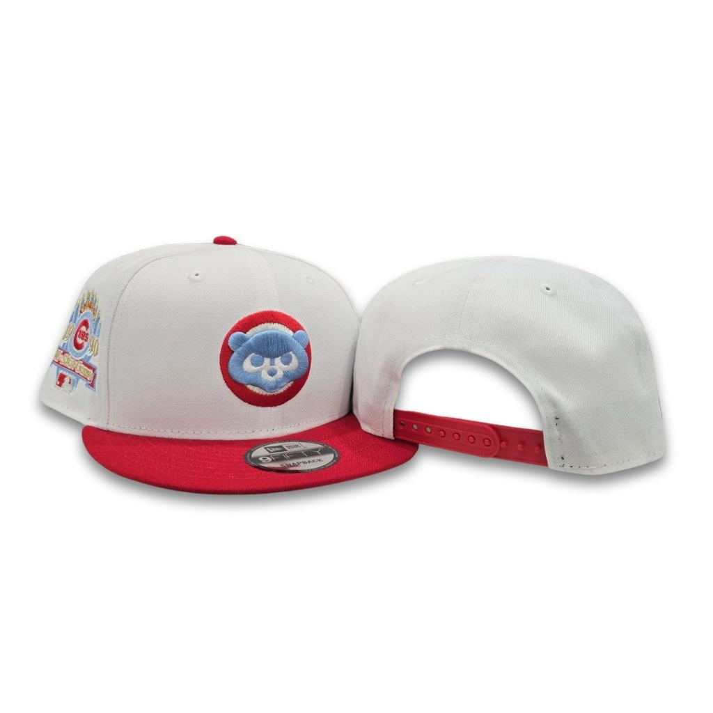 White Chicago Cubs Red Visor Gray Bottom 1990 All Star Game Side Patch New Era 9Fifty Snapback