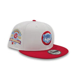 White Chicago Cubs Red Visor Gray Bottom 1990 All Star Game Side Patch New Era 9Fifty Snapback
