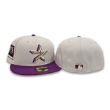 Stone Houston Astros Grape Purple Visor Gray Bottom 2000 Inaugural Season Side Patch New Era 59Fifty Fitted