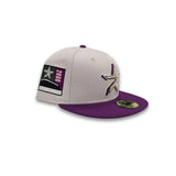 Stone Houston Astros Grape Purple Visor Gray Bottom 2000 Inaugural Season Side Patch New Era 59Fifty Fitted