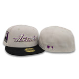 Stone Houston Astros Black Visor Gray Bottom 2000 Inaugural Season Side Patch New Era 59Fifty Fitted