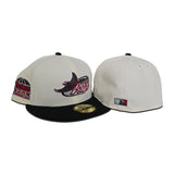 Off White Tampa Bay Rays Black Visor Gray Bottom Tropicana Field Side Patch New Era 59Fifty Fitted