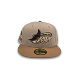 Camel Tampa Bay Rays Dark Tan Visor Gray Bottom Tropicana Field Side Patch New Era 59Fifty Fitted