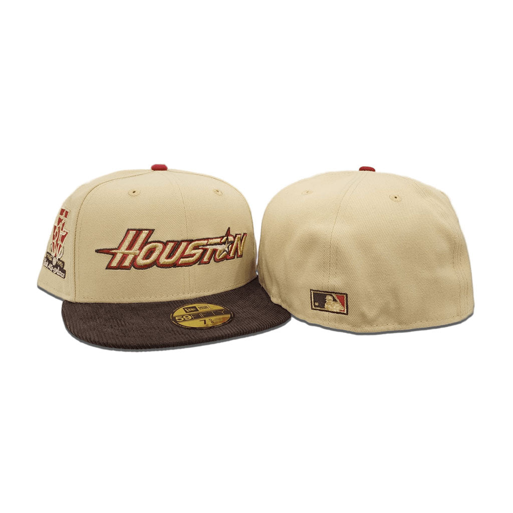 Vegas Gold Houston Astros Brown Visor Gray Bottom 35th Great Years Side Patch New Era 59FIFTY Fitted 8