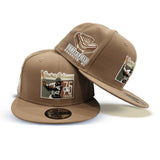 Tan Jackie Robinson 75th Years Gray Bottom Ebbets Field Side Patch New Era 59Fifty Fitted