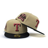 Vegas Gold Texas Rangers Black Visor Green Bottom Final Season Side Patch New Era 59Fifty Fitted