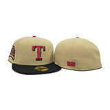 Vegas Gold Texas Rangers Black Visor Green Bottom Final Season Side Patch New Era 59Fifty Fitted