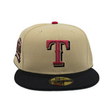 Vegas Gold Texas Rangers Black Visor Green Bottom Final Season Side Patch New Era 59Fifty Fitted