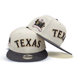 Off White Texas Rangers Dark Gray Visor Gray Bottom Final Season Side Patch New Era 9Fifty Snapback