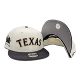 Off White Texas Rangers Dark Gray Visor Gray Bottom Final Season Side Patch New Era 9Fifty Snapback