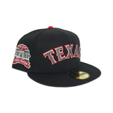 Black Texas Rangers Gray Bottom Final Season Side Patch New Era 59Fifty Fitted