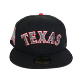 Black Texas Rangers Gray Bottom Final Season Side Patch New Era 59Fifty Fitted