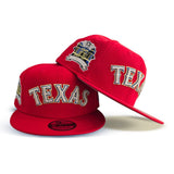 Red Texas Rangers Gray Bottom Final Season Side Patch New Era 9Fifty Snapback