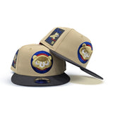 Vegas Gold Chicago Cubs Dark Gray Visor Gray Bottom Be Alert Foul Balls Side Patch New Era 9Fifty Snapback