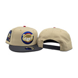 Vegas Gold Chicago Cubs Dark Gray Visor Gray Bottom Be Alert Foul Balls Side Patch New Era 9Fifty Snapback