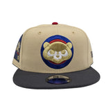 Vegas Gold Chicago Cubs Dark Gray Visor Gray Bottom Be Alert Foul Balls Side Patch New Era 9Fifty Snapback