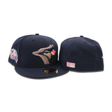 Navy Blue Toronto Blue Jays Green Bottom 25th Anniversary Side Patch New Era 59Fifty Fitted