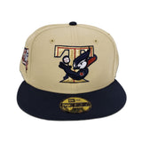 Vegas Gold Toronto Blue Jays Navy Blue Visor Gray Bottom 25th Anniversary Side Patch New Era 59Fifty Fitted