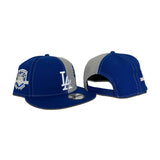 Royal Blue Gray Split Los Angeles Dodgers Palm Tree Gray Bottom 50th Anniversary New Era 9Fifty Snapback