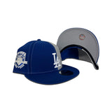 Royal Blue Gray Split Los Angeles Dodgers Palm Tree Gray Bottom 50th Anniversary New Era 9Fifty Snapback