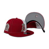 Red White Split Los Angeles Angels 50th Anniversary Gray Bottom 9Fifty New Era Snapback