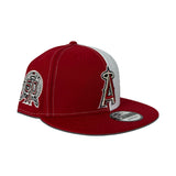 Red White Split Los Angeles Angels 50th Anniversary Gray Bottom 9Fifty New Era Snapback