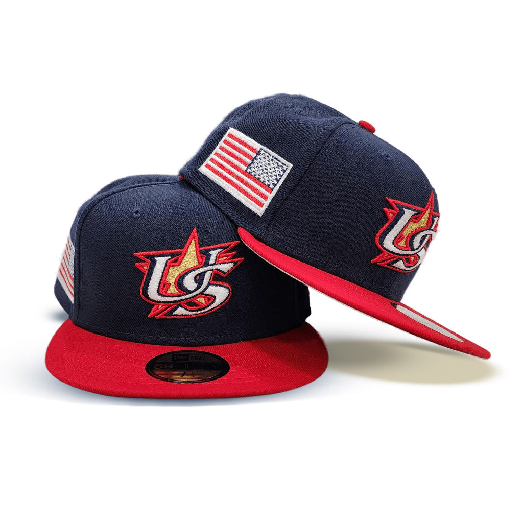 USA New Era 2017 World Baseball Classic Embroidered Patch 59FIFTY Fitted Hat  - Navy