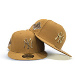 Panama Tan New York Yankees Gold Metal Badge Gray Bottom 1996 World Series Side Patch New Era 9Fifty Snapback