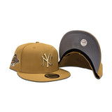 Panama Tan New York Yankees Gold Metal Badge Gray Bottom 1996 World Series Side Patch New Era 9Fifty Snapback