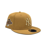 Panama Tan New York Yankees Gold Metal Badge Gray Bottom 1996 World Series Side Patch New Era 9Fifty Snapback