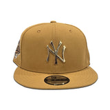 Panama Tan New York Yankees Gold Metal Badge Gray Bottom 1996 World Series Side Patch New Era 9Fifty Snapback