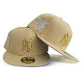 Swarovski Crystal Vegas Gold New York Yankees 75th Anniversary Side Patch Gray Bottom New Era 59Fifty Fitted