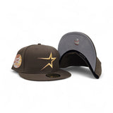 Brown Houston Astros Gray Bottom 35 Great Years Side Patch New Era 59Fifty Fitted