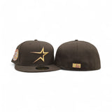 Brown Houston Astros Gray Bottom 35 Great Years Side Patch New Era 59Fifty Fitted