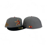 Storm Gray Houston Astros Black Visor Gray Bottom 2004 All Star Game Side Patch New Era 59Fifty Fitted