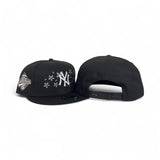 Black New York Yankees Floral Logo Gray Bottom 1996 World Series Side Patch New Era 9Fifty Snapback