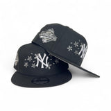 Black New York Yankees Floral Logo Gray Bottom 1996 World Series Side Patch New Era 9Fifty Snapback