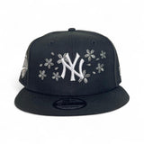 Black New York Yankees Floral Logo Gray Bottom 1996 World Series Side Patch New Era 9Fifty Snapback