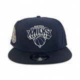 Navy Blue New York Knicks Gray Bottom 2x Champions Side Patch New Era 9Fifty Snapback