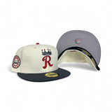 Off White Kansas City Royals Gray Visor Gray Bottom "Raised Royal" Side Patch New Era 59Fifty Fitted