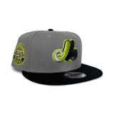 Light Gray Montreal Expos Black Visor Gray Bottom 35th Anniversary Side Patch 9Fifty New Era Snapback