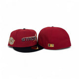 Brick Red Houston Astros 'stros Black Visor Gray Bottom Space City Side Patch New Era 59Fifty Fitted