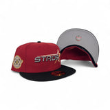 Brick Red Houston Astros 'stros Black Visor Gray Bottom Space City Side Patch New Era 59Fifty Fitted