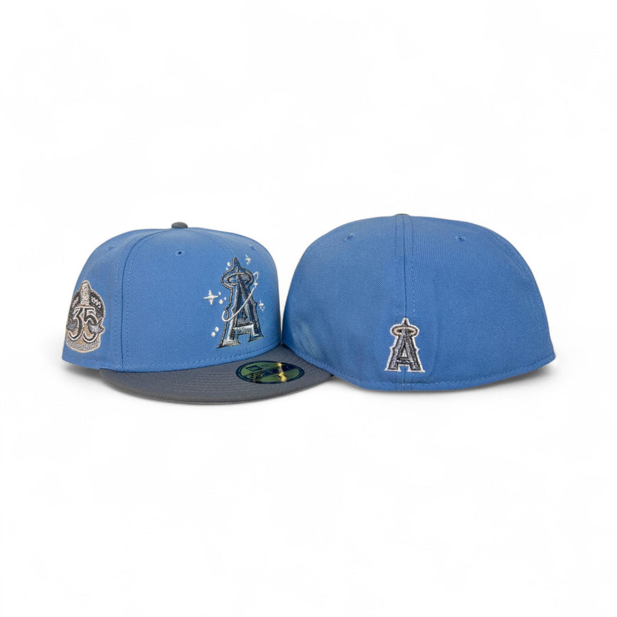 strato GENERAL THINGS × ill　BLUE HAT Sky Blue LA Angels Space Logo Gray Visor 35th Anniversary