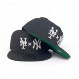 Black New York Yankees x New York Mets Green Bottom 2000 World Series 2000 Subway Series New Era 59Fifty Fitted