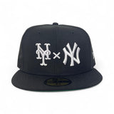 Black New York Yankees x New York Mets Green Bottom 2000 World Series 2000 Subway Series New Era 59Fifty Fitted